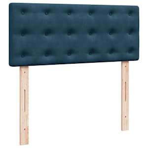 Box spring postel s matrací modrá 120 x 190 cm samet - obrázek 5