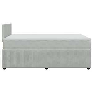 Box spring postel s matrací světle šedá 120 x 200 cm samet - obrázek 9