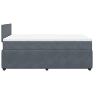 Box spring postel s matrací tmavě šedá 120 x 200 cm samet - obrázek 9