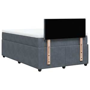 Box spring postel s matrací tmavě šedá 120 x 200 cm samet - obrázek 10