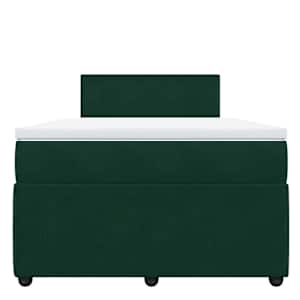 Box spring postel s matrací tmavě zelená 120 x 200 cm samet - obrázek 4