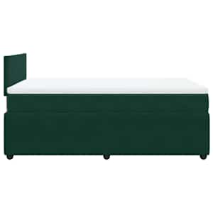 Box spring postel s matrací tmavě zelená 120 x 200 cm samet - obrázek 9