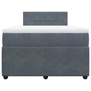 Box spring postel s matrací tmavě šedá 120 x 200 cm samet - obrázek 4