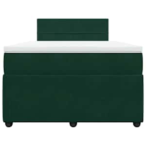 Box spring postel s matrací tmavě zelená 120 x 200 cm samet - obrázek 4