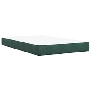 Box spring postel s matrací tmavě zelená 120 x 200 cm samet - obrázek 7