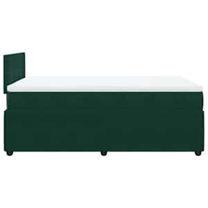Box spring postel s matrací tmavě zelená 120 x 200 cm samet - obrázek 9