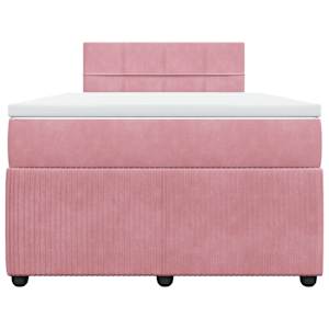 Box spring postel s matrací růžová 120 x 200 cm samet - obrázek 4