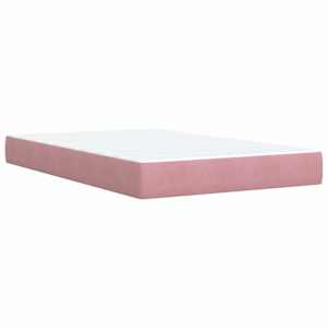 Box spring postel s matrací růžová 120 x 200 cm samet - obrázek 7