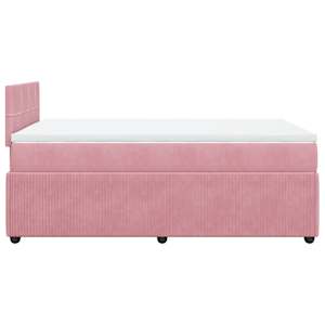 Box spring postel s matrací růžová 120 x 200 cm samet - obrázek 9