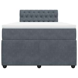 Box spring postel s matrací tmavě šedá 120 x 200 cm samet - obrázek 4