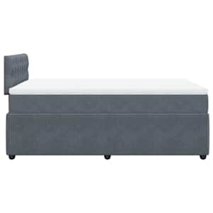 Box spring postel s matrací tmavě šedá 120 x 200 cm samet - obrázek 9