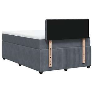 Box spring postel s matrací tmavě šedá 120 x 200 cm samet - obrázek 10