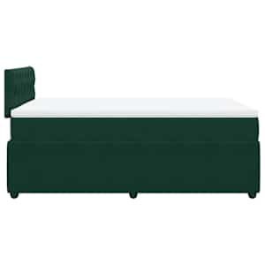 Box spring postel s matrací tmavě zelená 120 x 200 cm samet - obrázek 9
