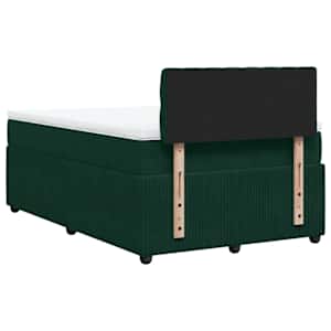 Box spring postel s matrací tmavě zelená 120 x 200 cm samet - obrázek 10