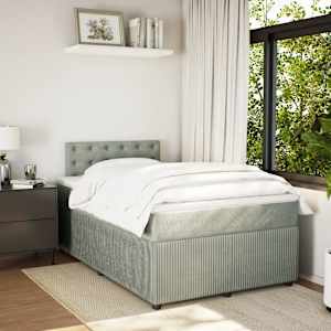 Box spring postel s matrací světle šedá 120 x 200 cm samet - obrázek 3