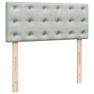 Box spring postel s matrací světle šedá 120 x 200 cm samet - obrázek 5