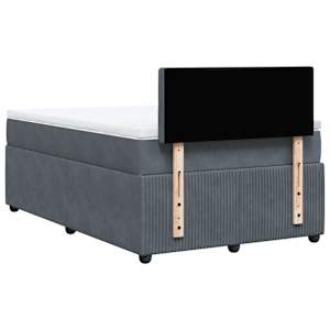 Box spring postel s matrací tmavě šedá 120 x 200 cm samet - obrázek 10