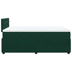 Box spring postel s matrací tmavě zelená 120 x 200 cm samet - obrázek 9