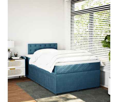 vidaXL kontinentalseng 120x200 cm fl&oslash;jl bl&aring;