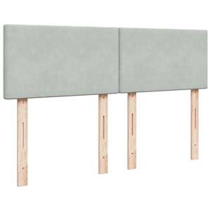 Box spring postel s matrací světle šedá 140x190 cm samet - obrázek 5