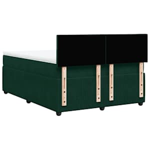 Box spring postel s matrací tmavě zelená 140x190 cm samet - obrázek 10