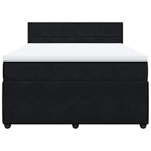 Box spring postel s matrací černá 140 x 190 cm samet - obrázek 4