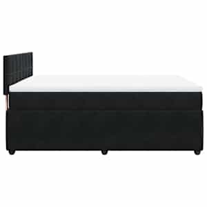 Box spring postel s matrací černá 140 x 190 cm samet - obrázek 9