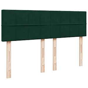 Box spring postel s matrací tmavě zelená 140x190 cm samet - obrázek 5