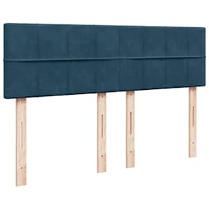 Box spring postel s matrací modrá 140 x 190 cm samet - obrázek 5