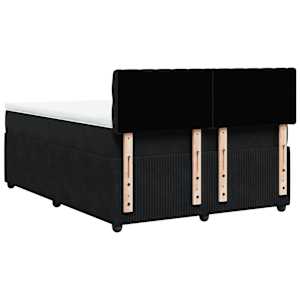 Box spring postel s matrací černá 140 x 190 cm samet - obrázek 10