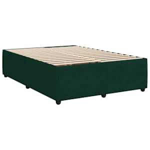Box spring postel s matrací tmavě zelená 140x190 cm samet - obrázek 6