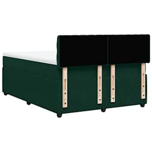 Box spring postel s matrací tmavě zelená 140x190 cm samet - obrázek 10