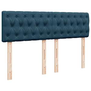 Box spring postel s matrací modrá 140 x 190 cm samet - obrázek 5