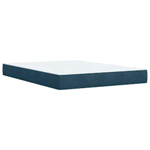 Box spring postel s matrací modrá 140 x 190 cm samet - obrázek 7