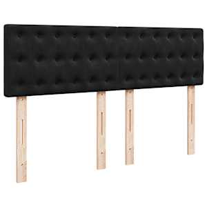 Box spring postel s matrací černá 140 x 190 cm samet - obrázek 5