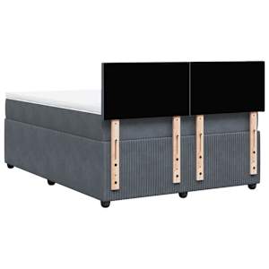 Box spring postel s matrací tmavě šedá 140x200 cm samet - obrázek 10