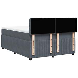 Box spring postel s matrací tmavě šedá 140x200 cm samet - obrázek 10