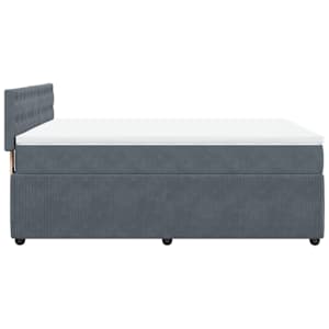 Box spring postel s matrací tmavě šedá 140x200 cm samet - obrázek 9