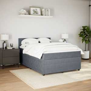 Box spring postel s matrací tmavě šedá 160x200 cm samet - obrázek 3
