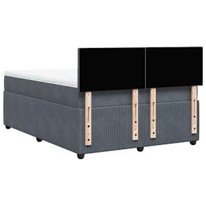 Box spring postel s matrací tmavě šedá 160x200 cm samet - obrázek 10