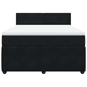 Box spring postel s matrací černá 160x200 cm samet - obrázek 4