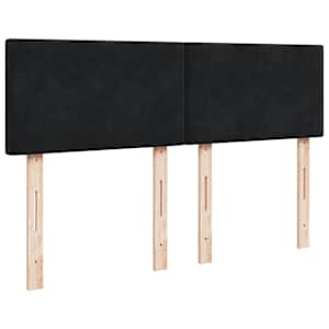 Box spring postel s matrací černá 160x200 cm samet - obrázek 5