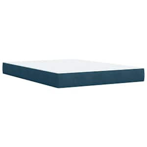 Box spring postel s matrací modrá 160 x 200 cm samet - obrázek 7