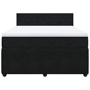Box spring postel s matrací černá 160x200 cm samet - obrázek 4