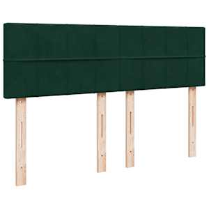 Box spring postel s matrací tmavě zelená 160x200 cm samet - obrázek 5