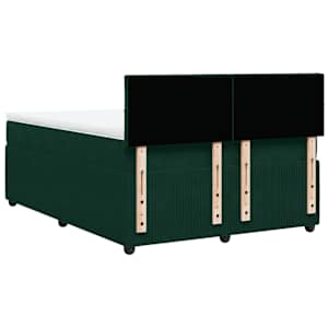 Box spring postel s matrací tmavě zelená 160x200 cm samet - obrázek 10
