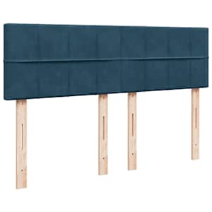 Box spring postel s matrací modrá 160 x 200 cm samet - obrázek 5