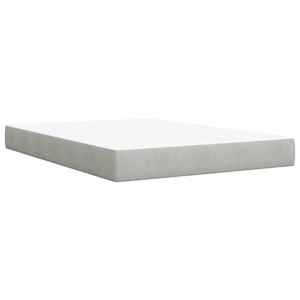 Box spring postel s matrací světle šedá 160x200 cm samet - obrázek 7