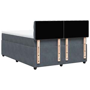 Box spring postel s matrací tmavě šedá 160x200 cm samet - obrázek 10