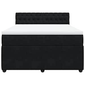 Box spring postel s matrací černá 160x200 cm samet - obrázek 4